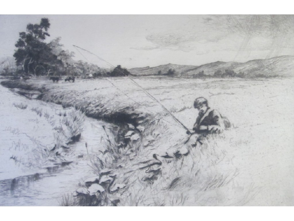 Appraisal: JACKSON HENRY SIMPSON - THE BURNSIDE Etching signed x cm