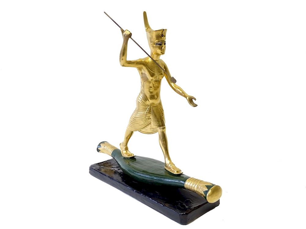 Appraisal: BOEHM TUTANKHAMUN COLLECTION THE HARPOONER FIGURE Numbered Limited Edition Boehm