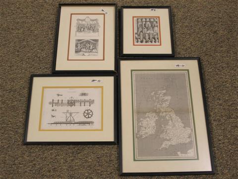 Appraisal: LOT OF FOUR ENGLISH PRINTS Includes The Five Orders of