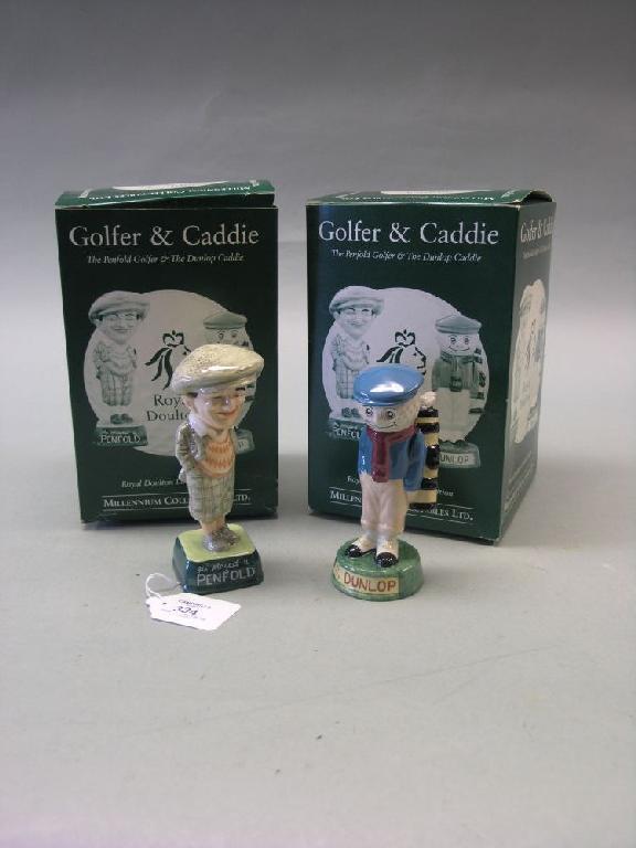 Appraisal: Royal Doulton Millennium Collectables The Golfer and Caddy -