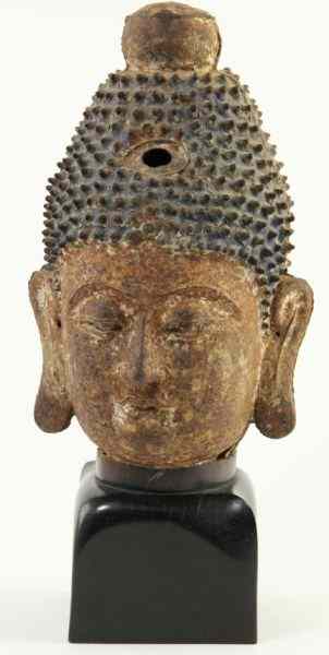 Appraisal: Chinese Buddha Head th century likely Ming Dynasty cast iron