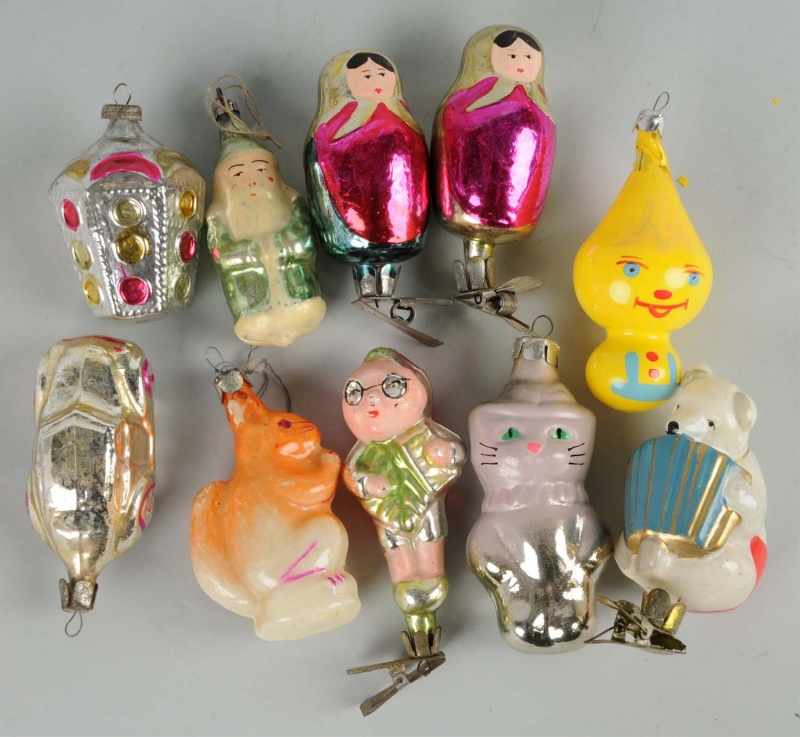 Appraisal: Lot of Assorted Russian Ornaments Description Includes four clip-ons and