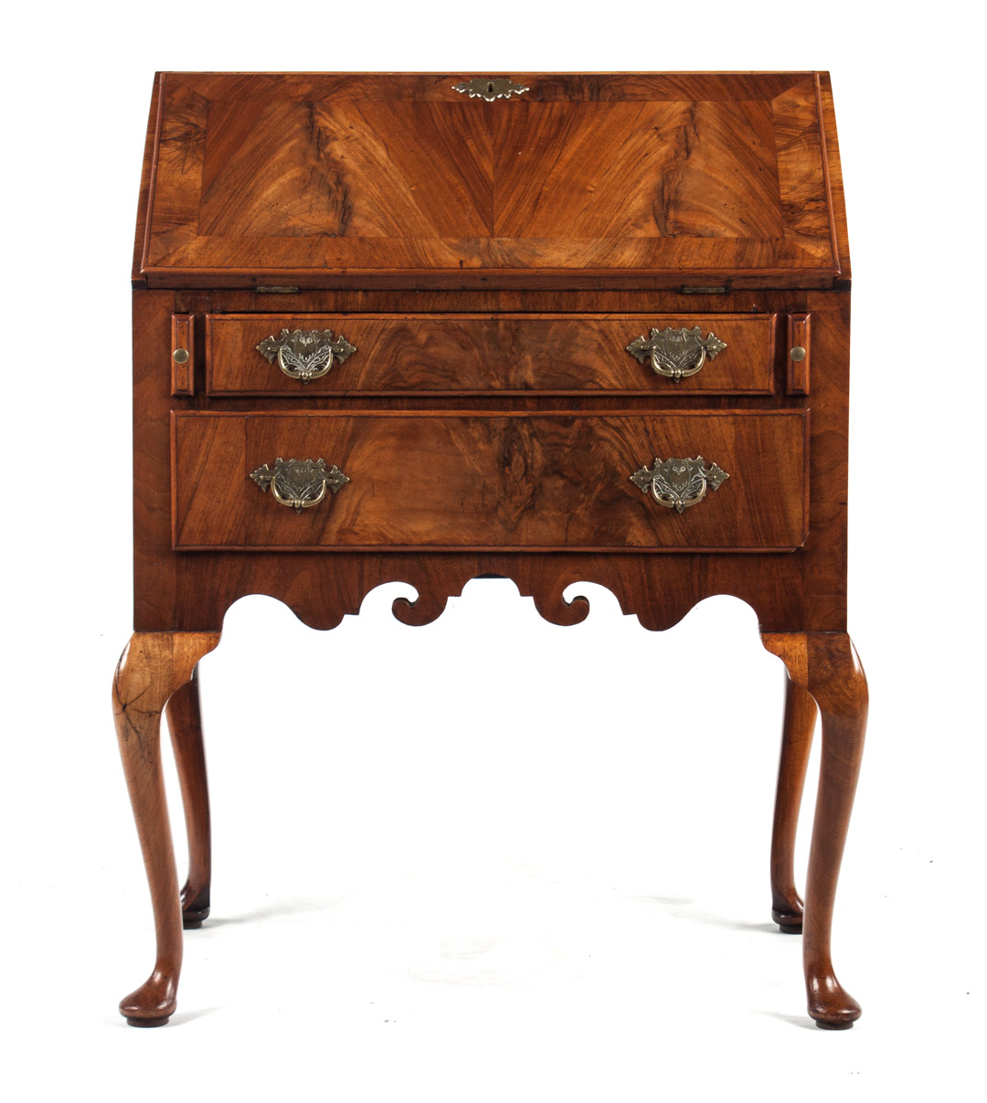 Appraisal: Queen Anne style walnut lady's writing desk th century two