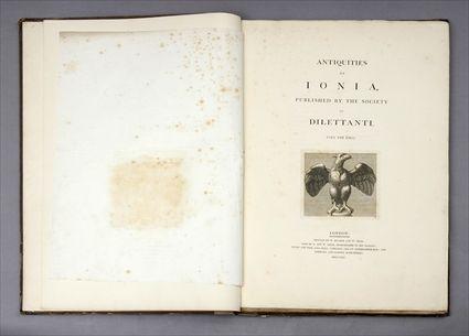 Appraisal: ANTIQUITIES OF IONIA - PUBLISHED BY THE SOCIETY OF DILETTANTE