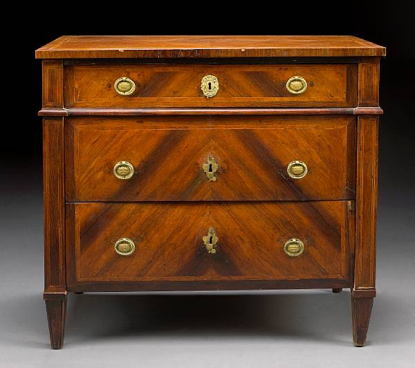 Appraisal: A Continental Neoclassical inlaid kingwood chest circa The later quarter