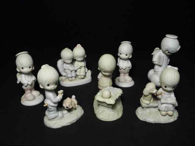 Appraisal: Lot of seven porcelain ''Precious Moments'' and other figurines Includes