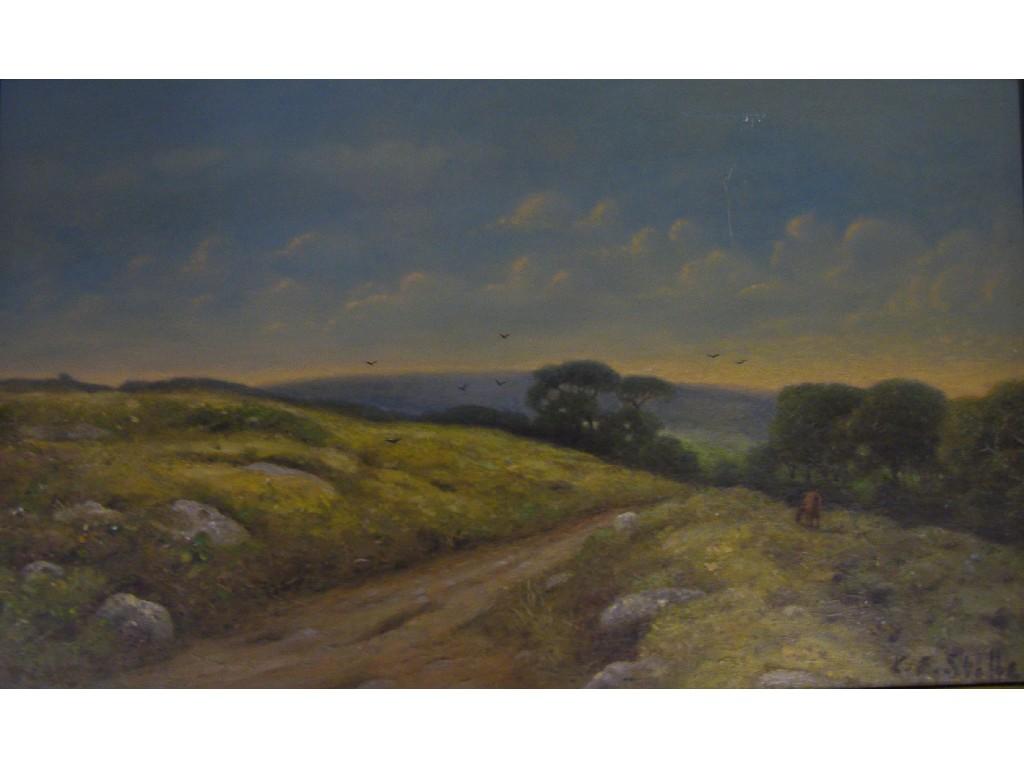 Appraisal: By C E Stiffe - rural landscape with a horse