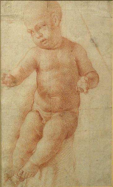 Appraisal: Italian School th Century A study of an infant red