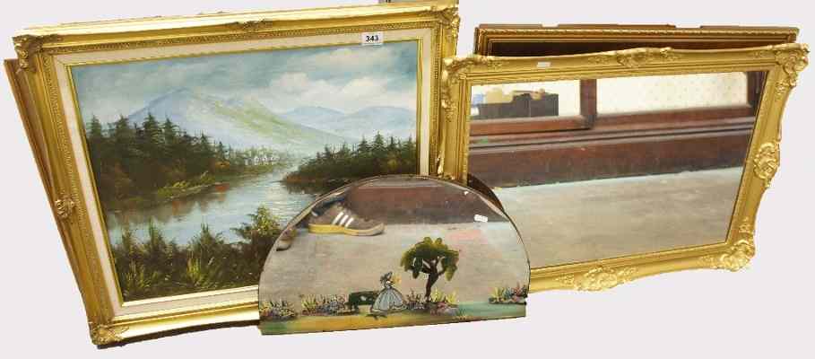 Appraisal: A quantity of Oil Paintings Prints and Mirrors etc