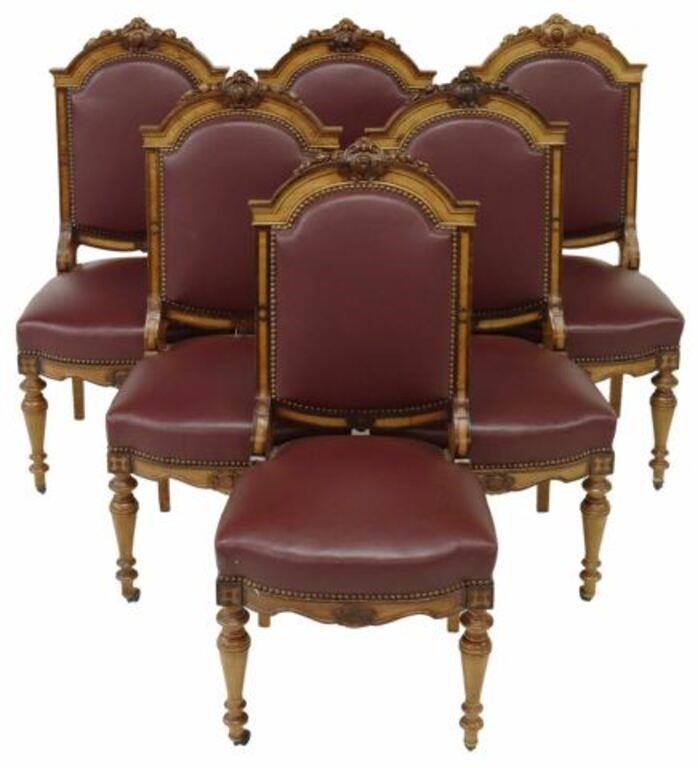 Appraisal: lot of French Napoleon III period dining chairs late th