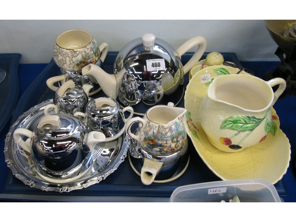 Appraisal: Lot comprising stay-hot teaservice Carlton Ware cruet jug dish etc