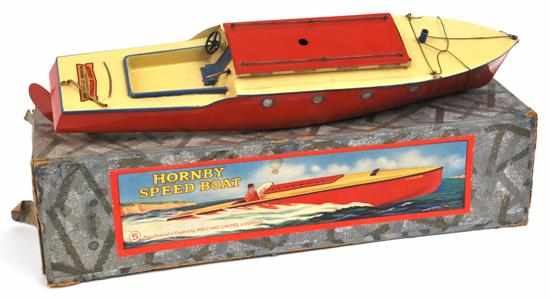 Appraisal: Hornby No Clockwork Speedboat 'Viking' circa s cream and red