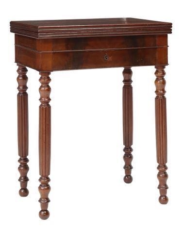 Appraisal: French Louis Philippe period mahogany games table mid th c