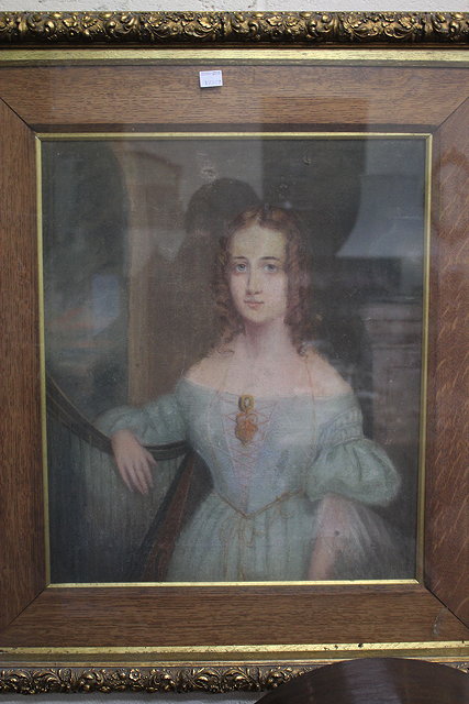 Appraisal: AN EARLY TH CENTURY PASTEL PORTRAIT of a girl in