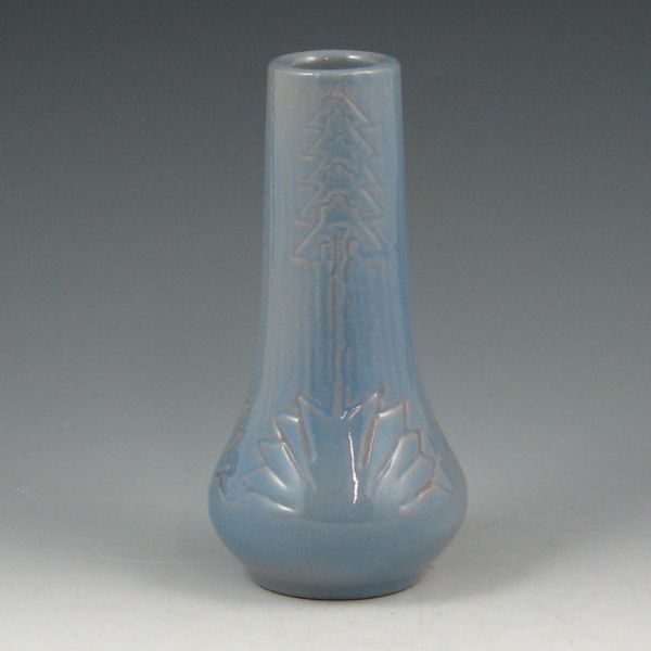 Appraisal: Light blue UND School of Mines vase with incised yucca