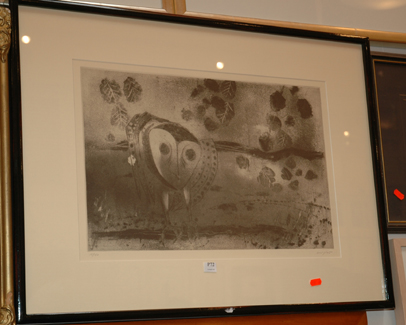 Appraisal: CLIFTON PUGH OWL ETCHING