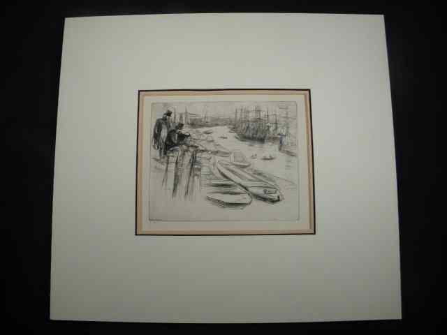 Appraisal: James Abbott McNeill Whistler American - drypoint and etching on