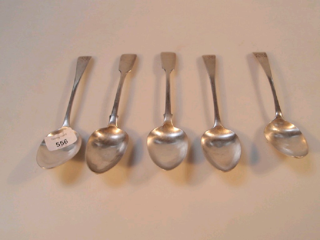 Appraisal: Five assorted Georgian silver table spoons mixed marks