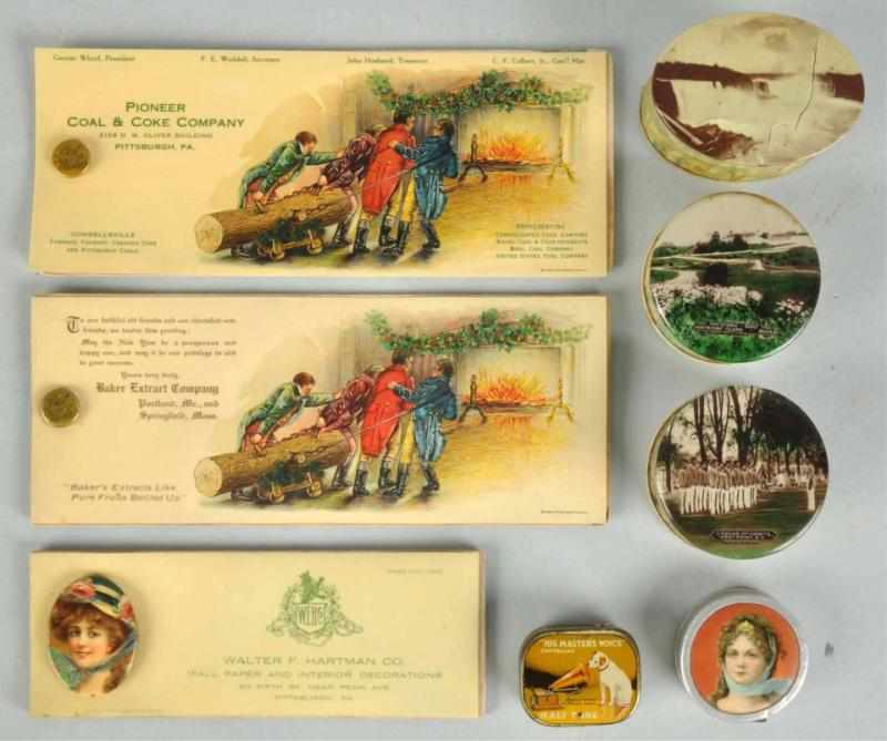 Appraisal: Lot of Assorted Advertising Pieces Description Includes three blotters manufactured