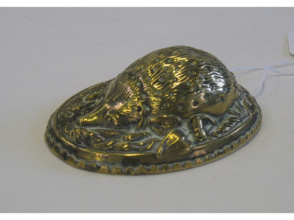 Appraisal: Victorian brass pin cushion modelled as a hedgehog by W