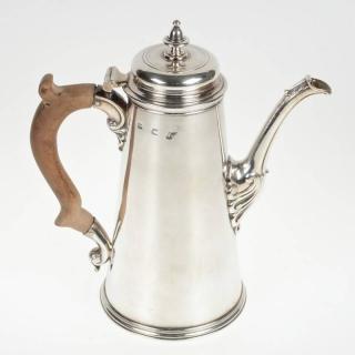 Appraisal: George II sterling silver lighthouse teapot Circa maker's mark probably