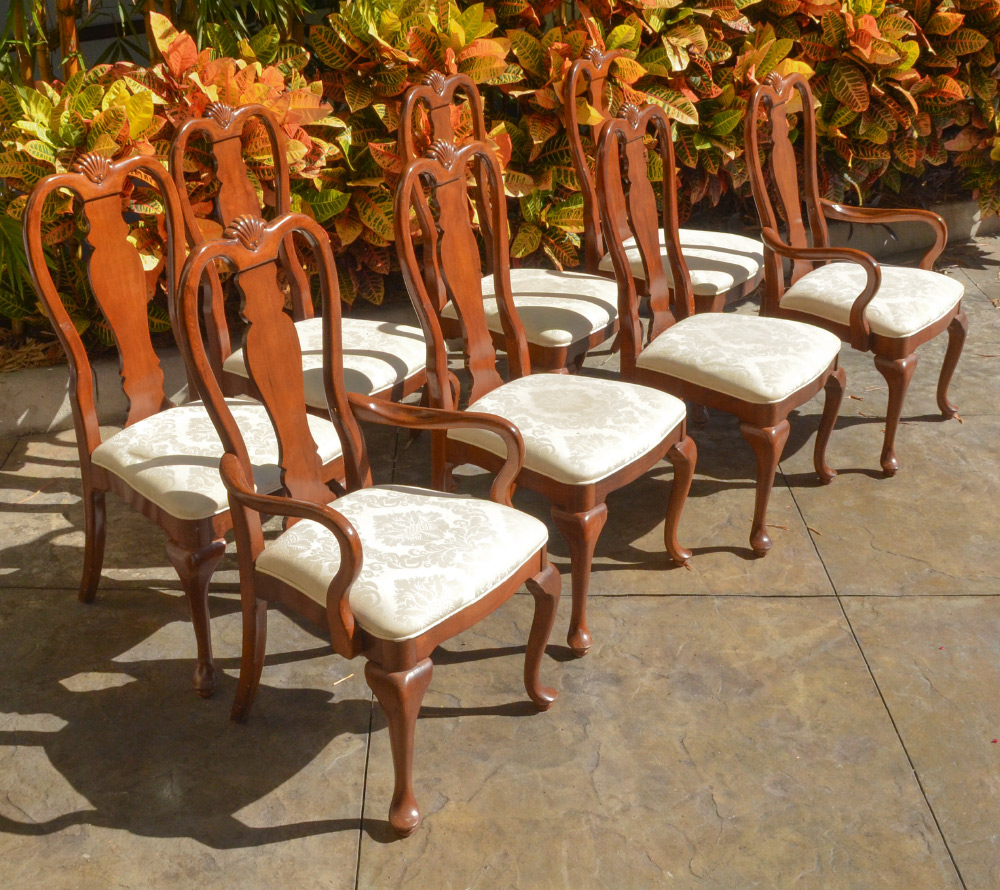 Appraisal: BERNHARDT ELEGANT DINING ROOM CHAIRS Queen Anne style dining chairs