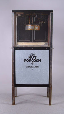 Appraisal: A GREAT OLD GRANITEWARE POPCORN MACHINE From the teens or