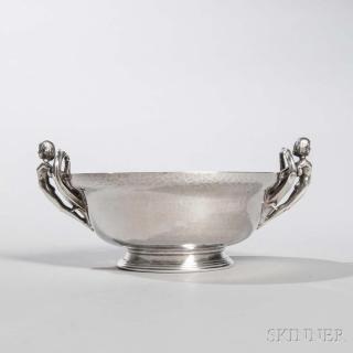 Appraisal: George VI Sterling Silver Bowl London - Omar Ramsden maker