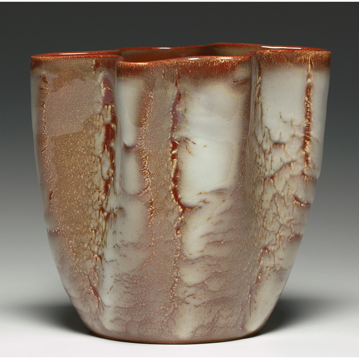 Appraisal: Unusual Rookwood vase tortured form covered in a Butterfat glaze