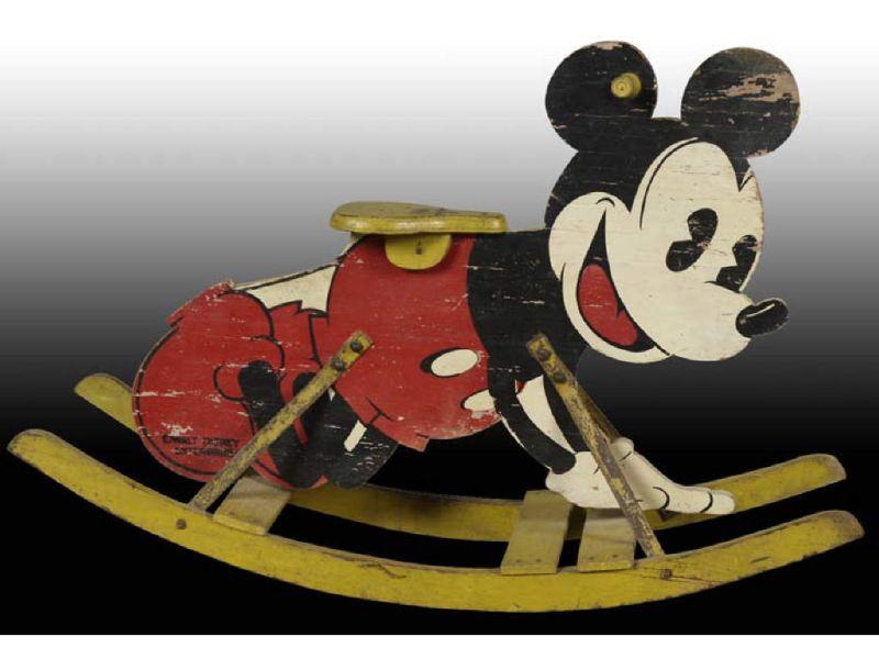 Appraisal: Large Walt Disney Enterprises Wooden Mickey Mouse Description '' L