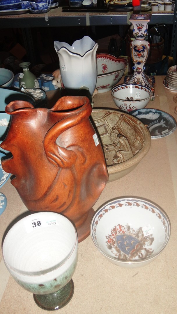 Appraisal: A quantity of ceramics including a Poole vase Oriental bowls