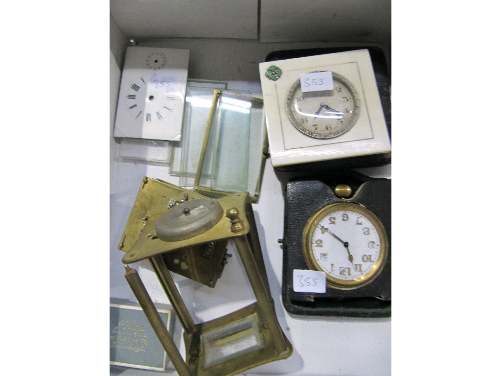 Appraisal: Box of clocks and parts