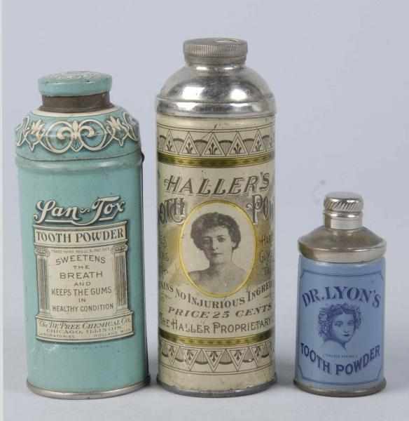 Appraisal: Lot of Small Tooth Powder Tins Description Circa Clean and