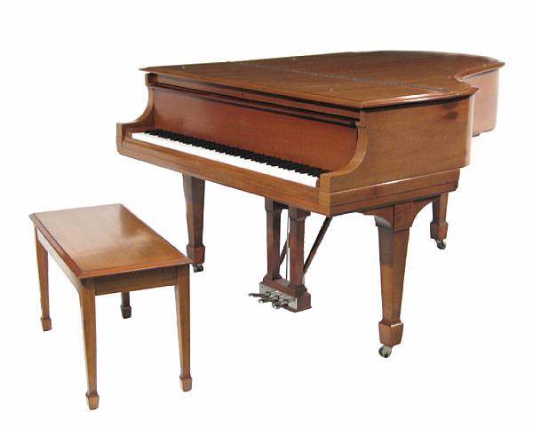 Appraisal: A Steinway mahogany piano circa Model M serial number rebuilt