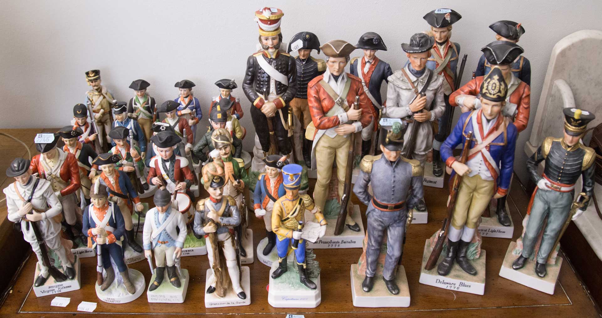 Appraisal: Large group of porcelain soldiers