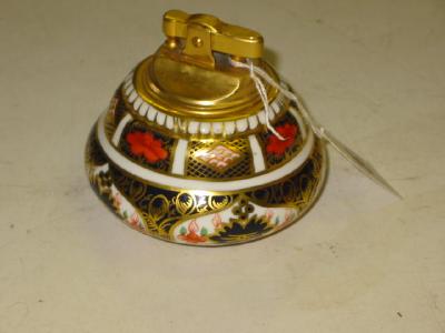 Appraisal: A ROYAL CROWN DERBY PORCELAIN TABLE LIGHTER of bellied circular