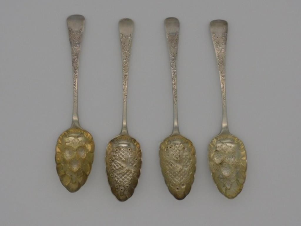 Appraisal: Early th c To include a pair with strawberry bowls