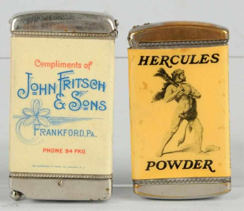 Appraisal: Lot of Advertising Match Safes Hercules Powder and Victoria Beer