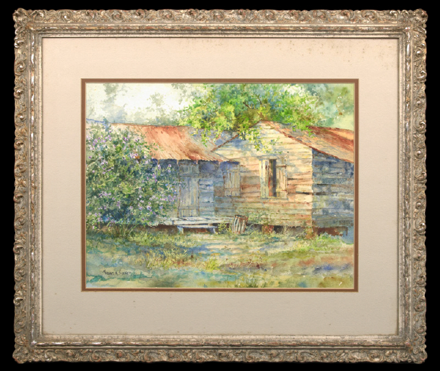 Appraisal: Robert M Rucker American Louisiana - Cabins in a Springtime