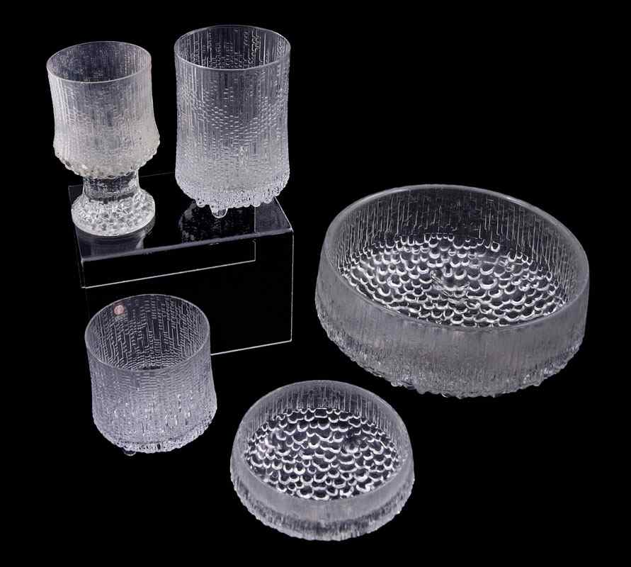 Appraisal: TAPIO WIRKKALA ULTIMA THULE GLASSWARE FOR IITTALA FINLAND pieces to