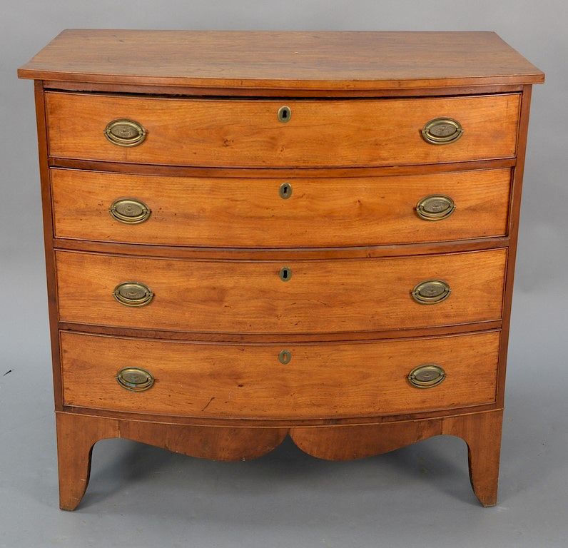 Appraisal: Federal bowed front four drawer chest on French feet circa