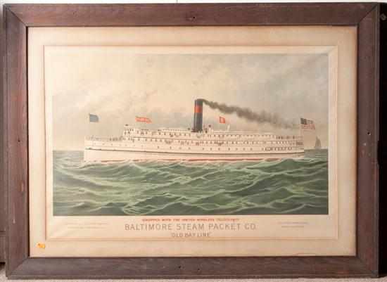 Appraisal: Chesapeake Bay Steamships A Hoen Co ''Baltimore Steam Packet Co