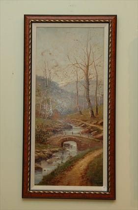 Appraisal: Oil on Board Autumn Stream Scene