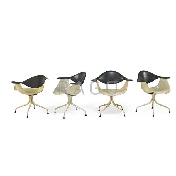 Appraisal: GEORGE NELSON HERMAN MILLER Four DAF chairs Condition Report All