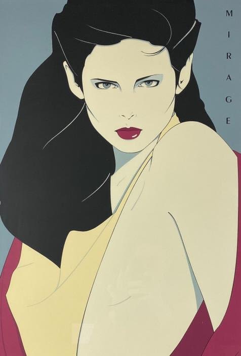 Appraisal: Patrick Nagel Mirage Screenprint PosterFrame x Minor scratches to frame