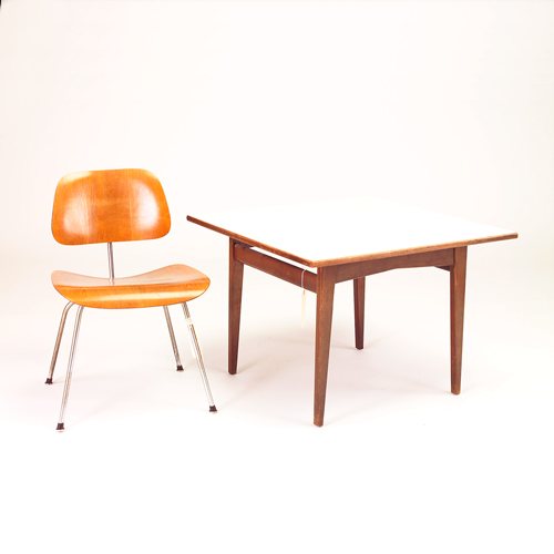 Appraisal: Jens Rison occasional table in teak frame and laminate top