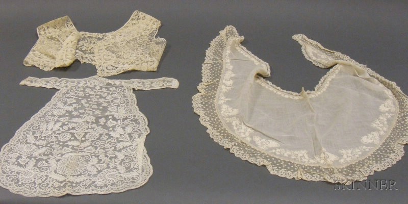 Appraisal: Group of th th Century Lace or Lace Embellished Accessories