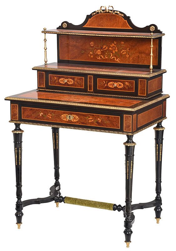 Appraisal: Louis Philippe Style Marquetry Inlaid Desk probably French th century