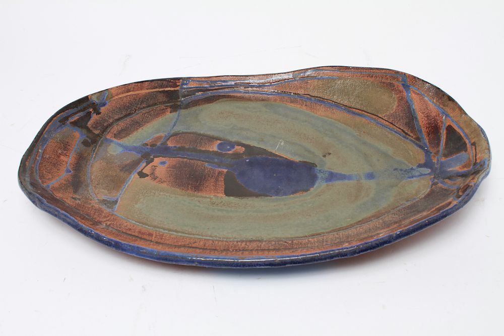 Appraisal: Susana Espinosa Art Pottery Oval Platter Susana Espinosa Argentinean b