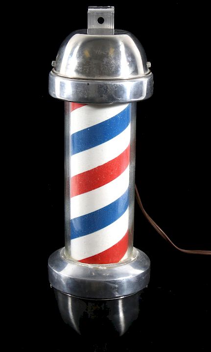 Appraisal: William Marvy Model Wall Mount Barbershop Pole Offered in this